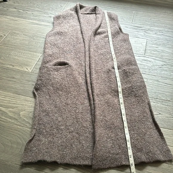 🔥Wilfred🔥 | Brown Dunkirk wool and mohair blend sweater long vest - Picture 6 of 10